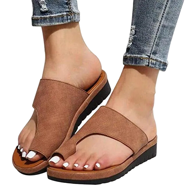 Damen Sandalen mit Flachem Riemen | Modell mit Mehrlagigen Riemen