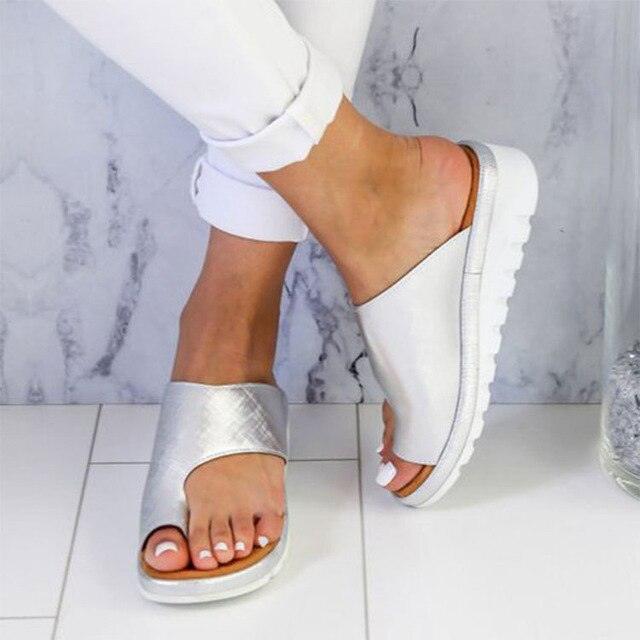Damen Sandalen mit Flachem Riemen | Modell mit Mehrlagigen Riemen