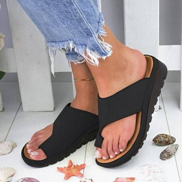 Damen Sandalen mit Flachem Riemen | Modell mit Mehrlagigen Riemen