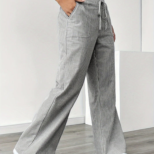 Gestreifte Damenhose | Luftige Eleganz für entspannte Sommertage | Theresa