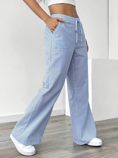 Gestreifte Damenhose | Luftige Eleganz für entspannte Sommertage | Theresa