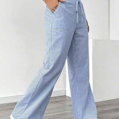 Gestreifte Damenhose | Luftige Eleganz für entspannte Sommertage | Theresa