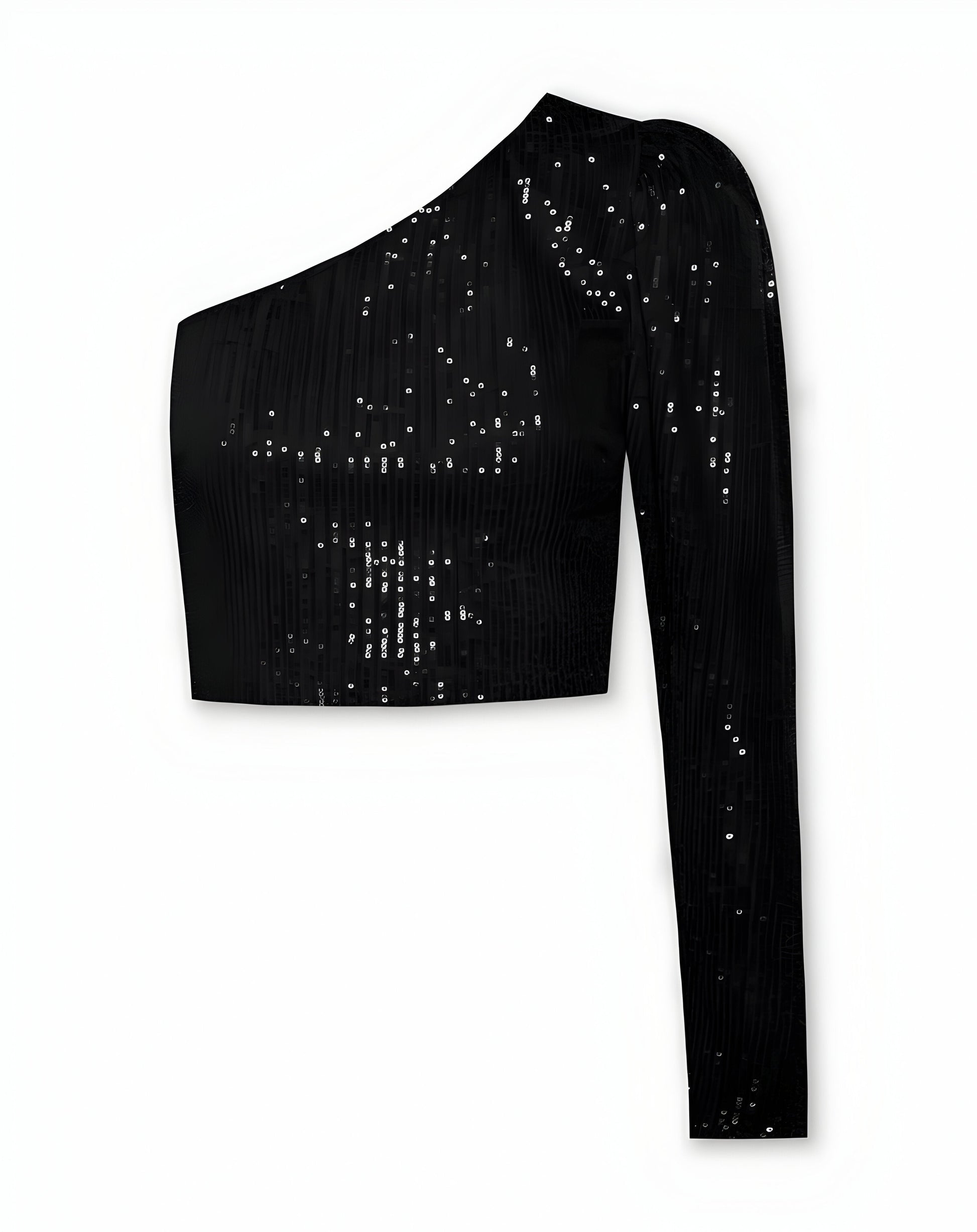 Glamouröses Schultertop Schwarz Gold