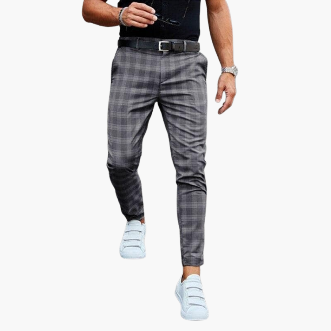 Herren Elegante Chinohose mit Rüschen