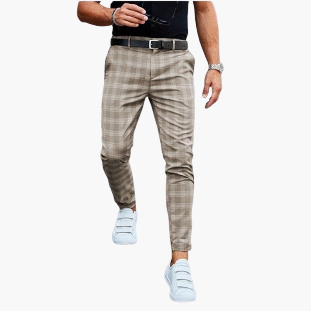 Herren Elegante Chinohose mit Rüschen