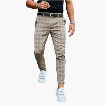 Herren Elegante Chinohose mit Rüschen
