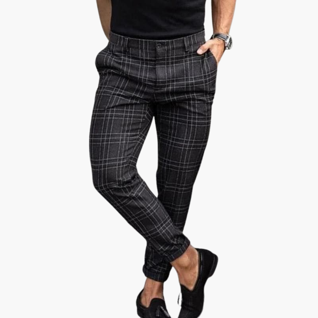 Herren Elegante Chinohose mit Rüschen