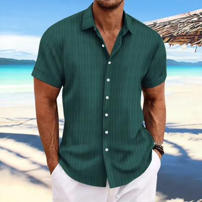 Herren gestreiftes Kurzarmhemd