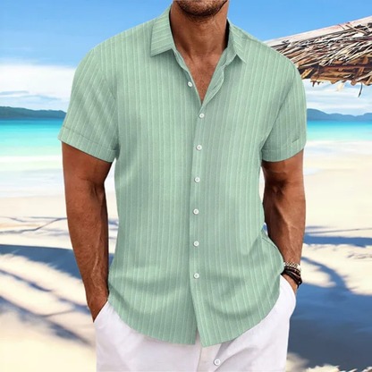 Herren gestreiftes Kurzarmhemd
