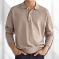 Herren Langarm Polo Pullover – Lässiger Leichter Strick