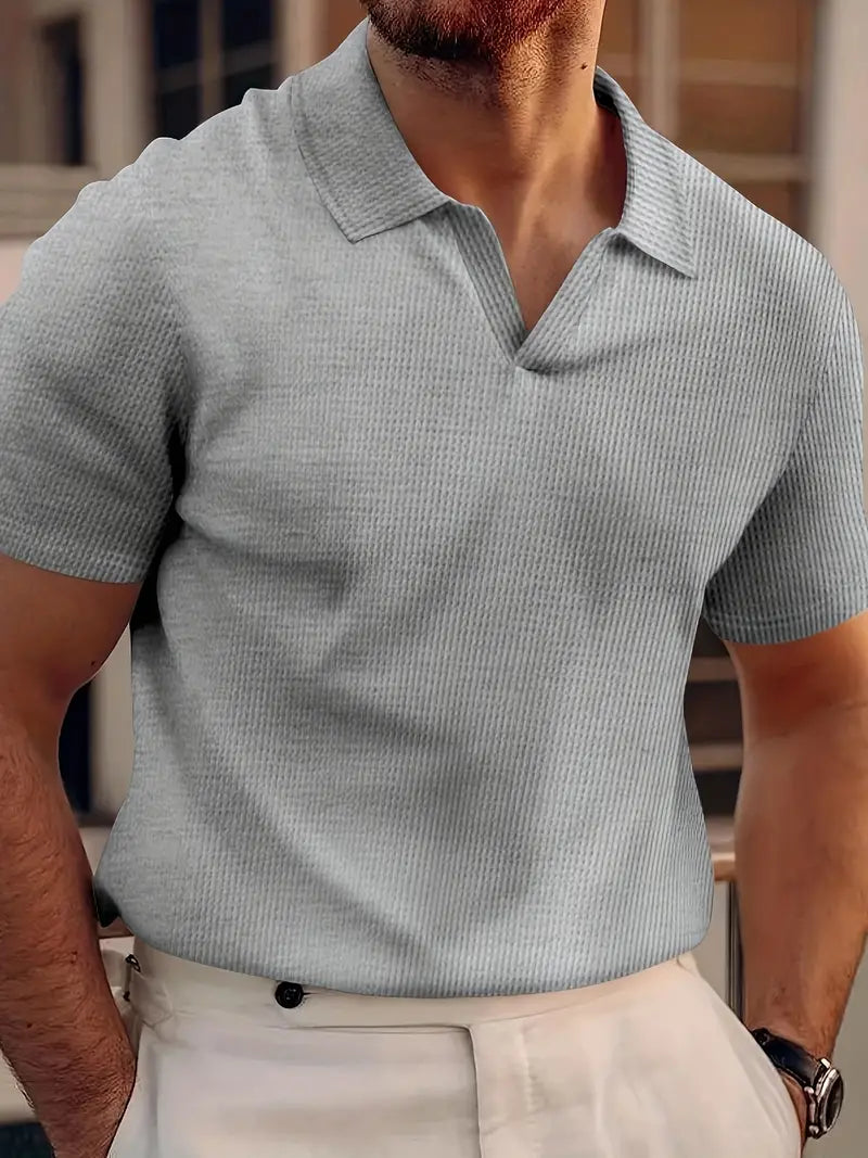 Herren-Poloshirt aus weichem Waffelstoff
