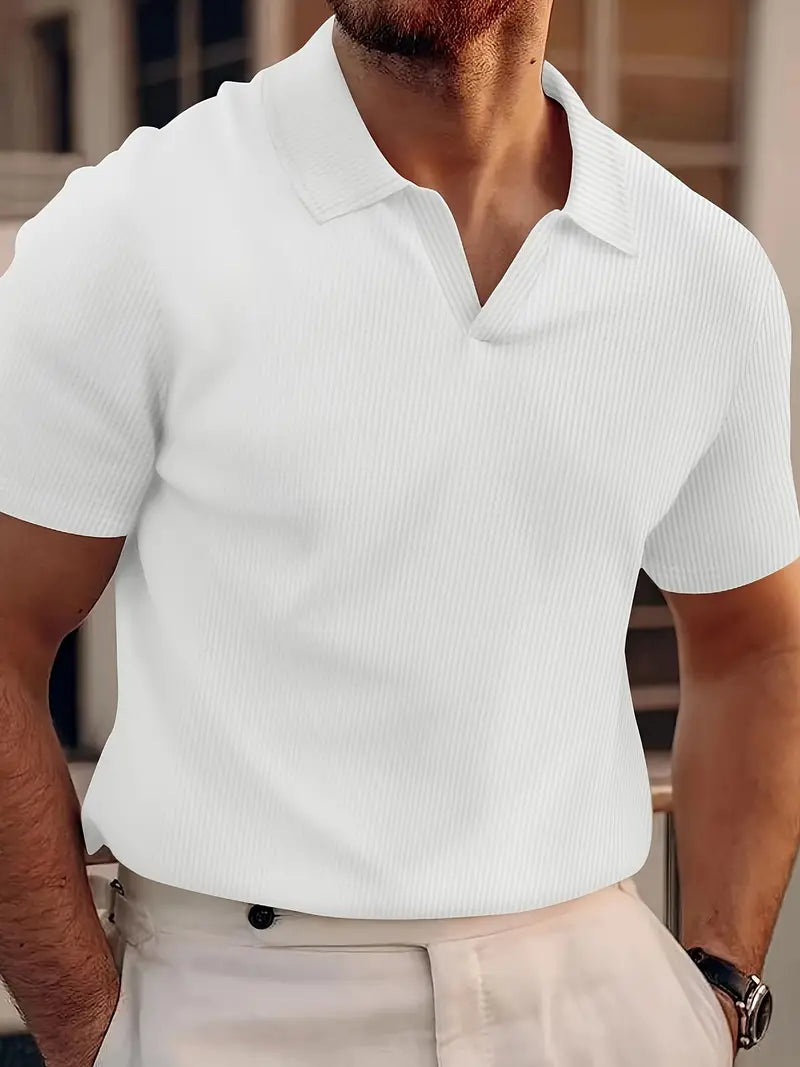 Herren-Poloshirt aus weichem Waffelstoff