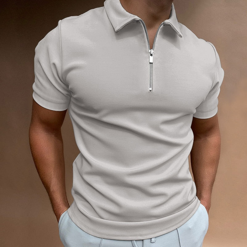 Herren Poloshirt – Reißverschluss, Urban Elegant