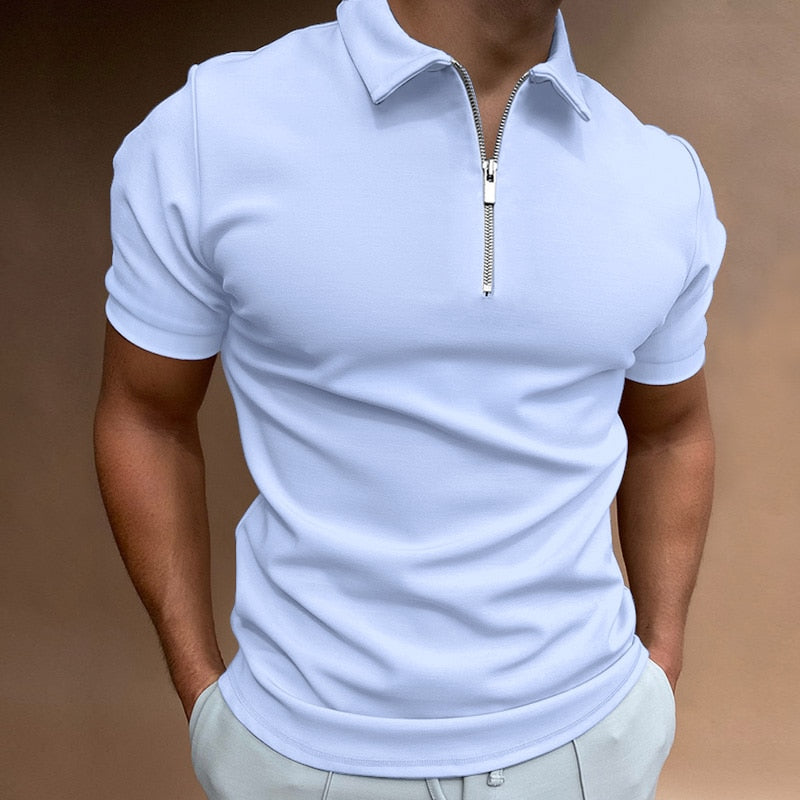 Herren Poloshirt – Reißverschluss, Urban Elegant