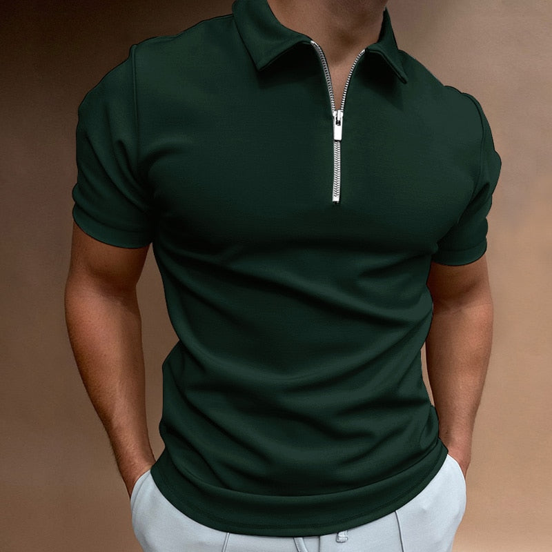 Herren Poloshirt – Reißverschluss, Urban Elegant