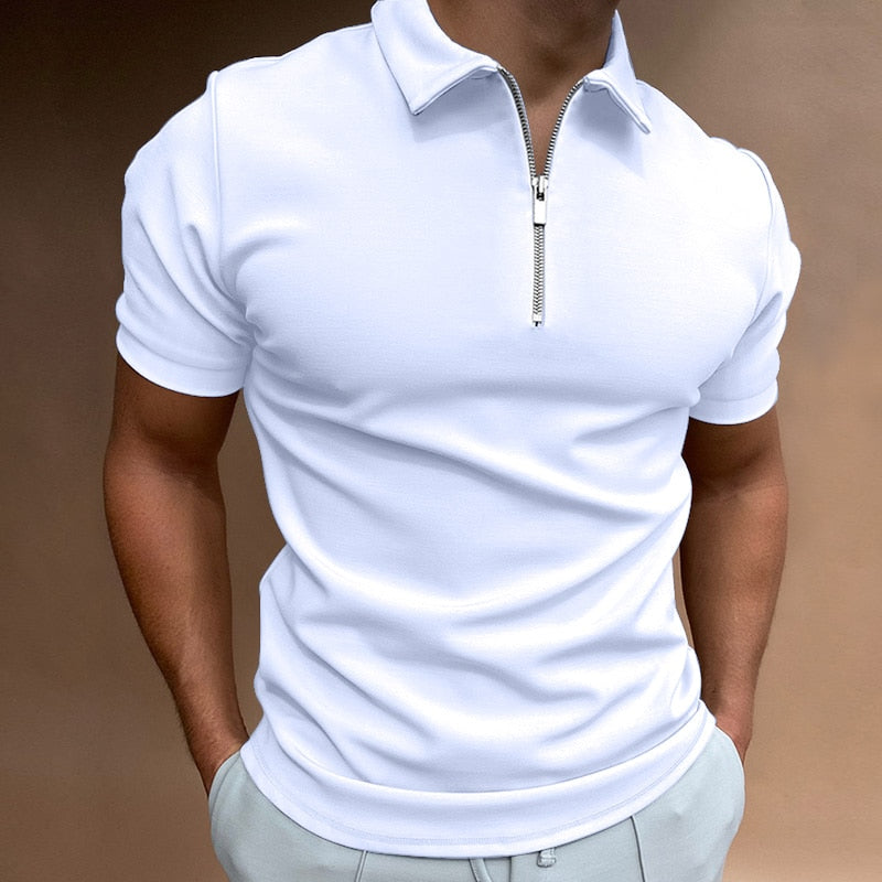 Herren Poloshirt – Reißverschluss, Urban Elegant