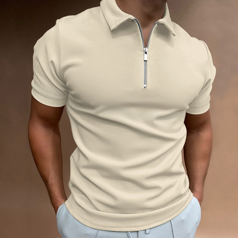 Herren Poloshirt – Reißverschluss, Urban Elegant