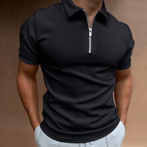 Herren Poloshirt – Reißverschluss, Urban Elegant