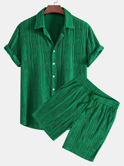 Herren Set – Strukturiertes Sommerdesign für stilvolle Tage