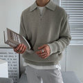 Herren-Strickpullover mit Polokragen und Halbreißverschluss – Moderner und stilvoller Look für Alltag und Freizeit1