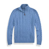 Herren-Strickpullover mit Zopfmuster und Halbreißverschluss – Klassisch und warm für Herbst und Winter