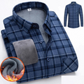 Herren Warme Hemdjacke mit Knopfleiste