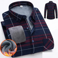 Herren Warme Hemdjacke mit Knopfleiste