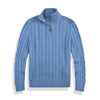 Herrenpullover mit Zopfmuster und halbem Reißverschluss - klassisch und warm für Herbst und Winter
