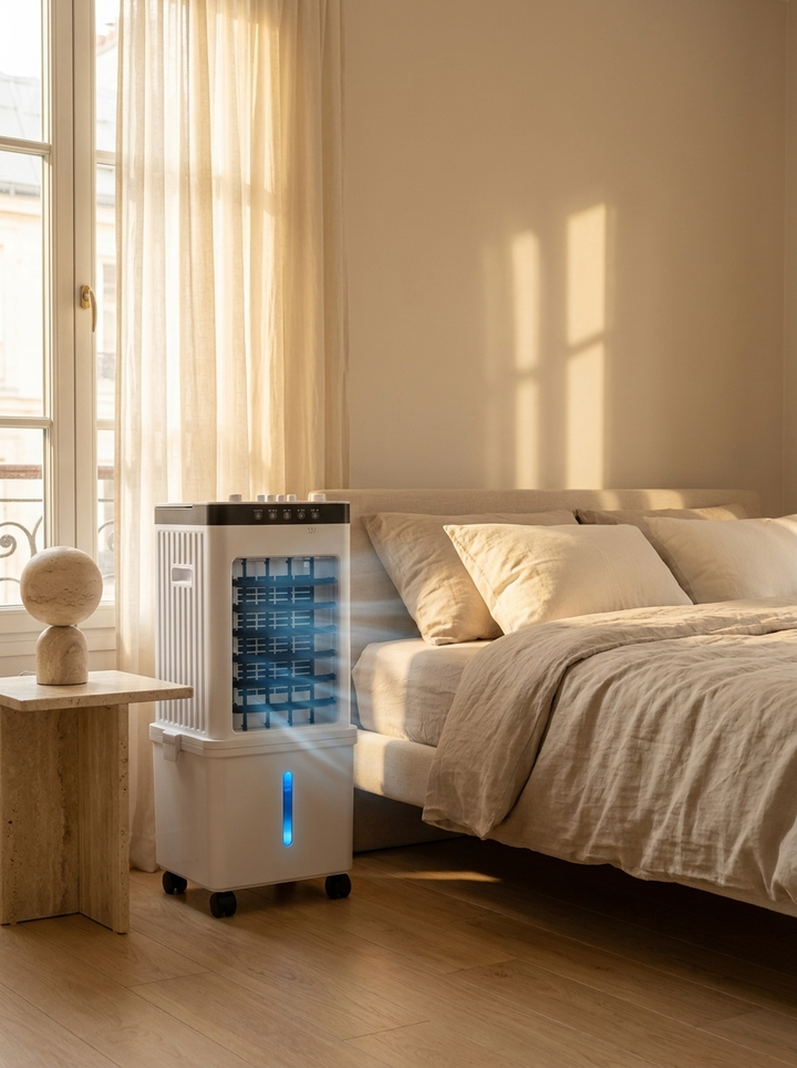 Leiser 3-in-1 Luftkühler mit Wassertank und Rollen