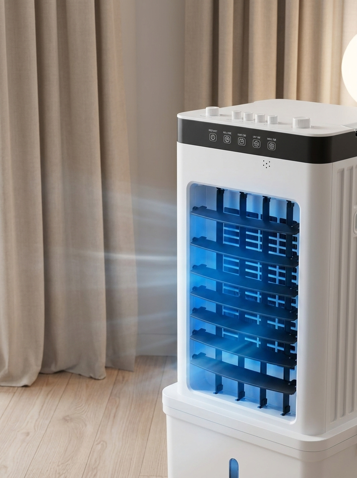 Leiser 3-in-1 Luftkühler mit Wassertank und Rollen