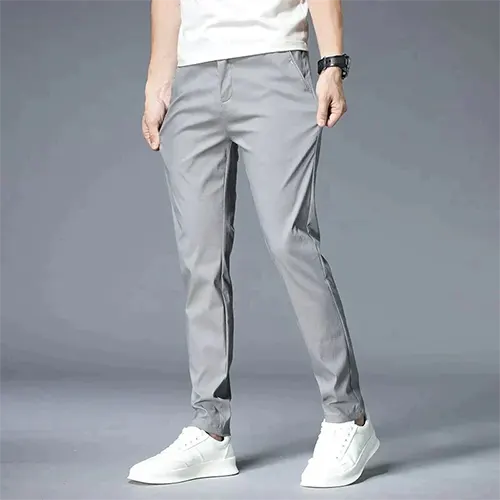 Hoch Taillierte Herrenhose Slim Fit