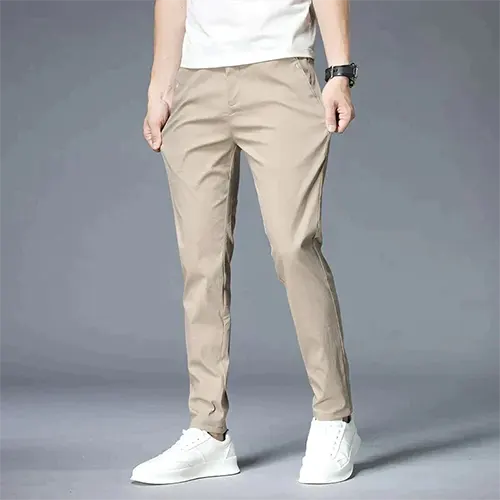 Hoch Taillierte Herrenhose Slim Fit