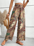 Hohe Taillenpalazzo Hosen Dame