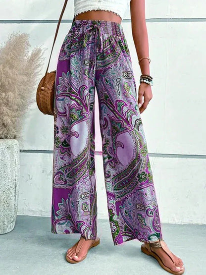 Hohe Taillenpalazzo Hosen Dame