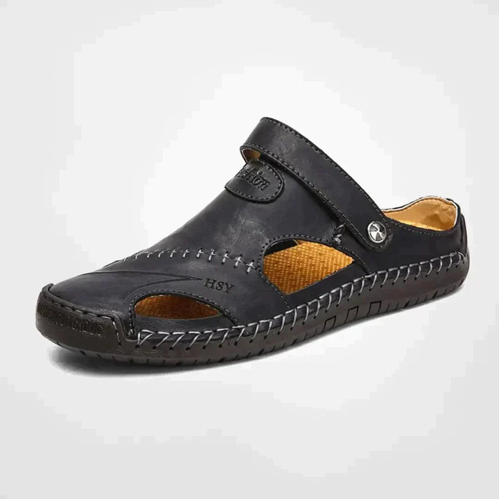 Herren Sandalen Cut Out Design Geschlossene Zehen Slip On Sandalen | Klettverschluss