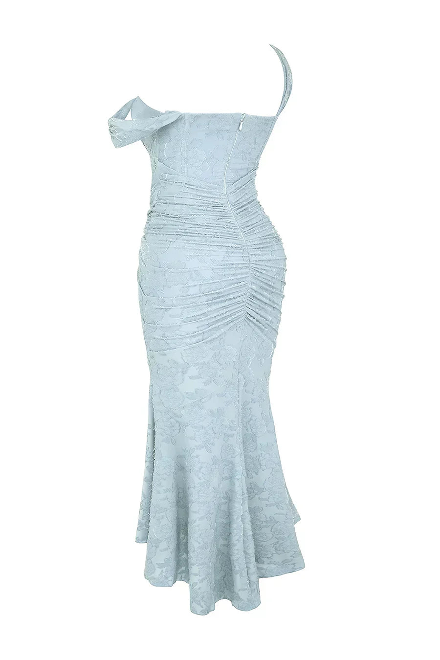 Damen Korsett Stil Midi Kleid | Gerüschtes Meerjungfrau Saum Kleid