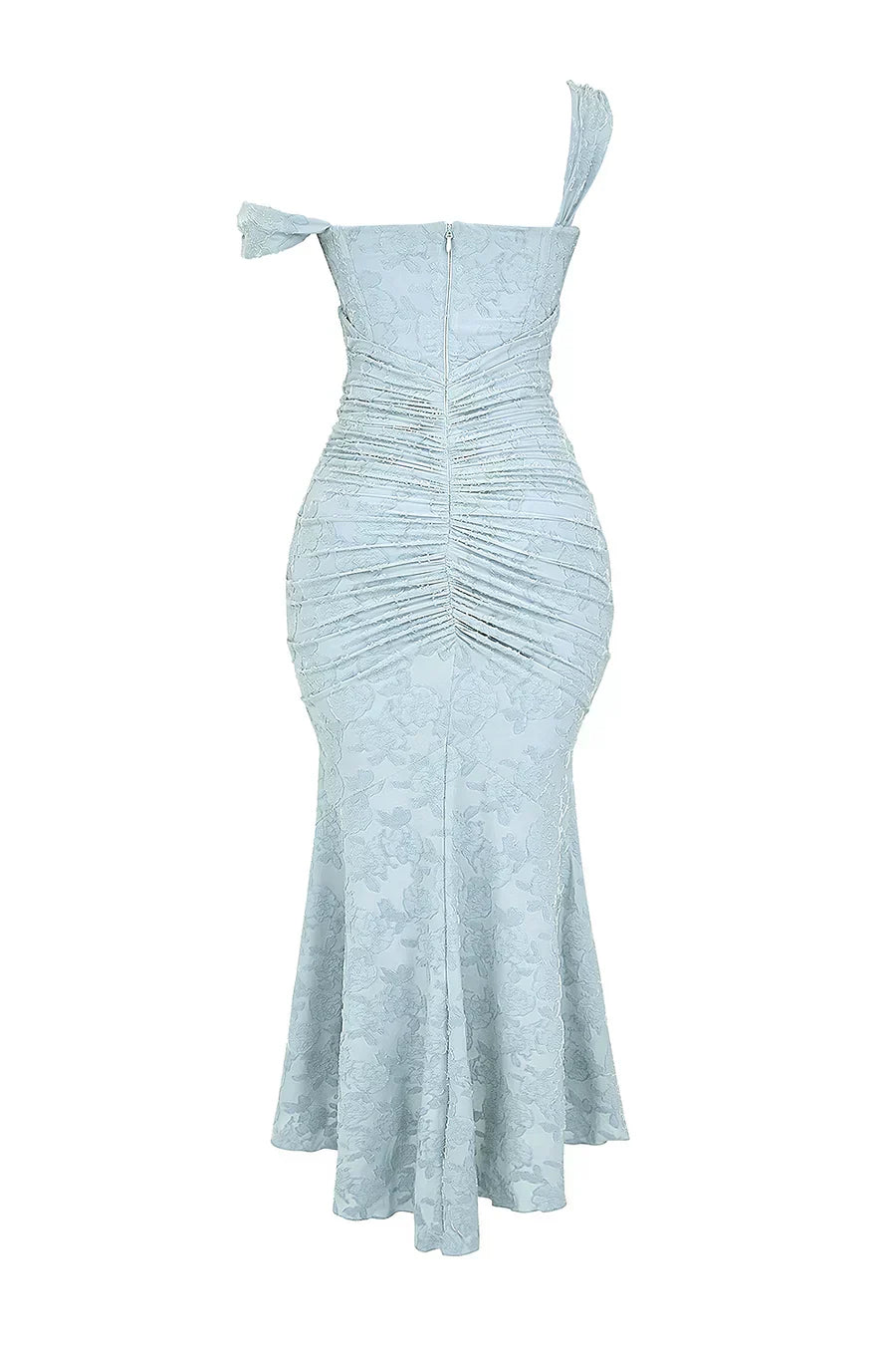 Damen Korsett Stil Midi Kleid | Gerüschtes Meerjungfrau Saum Kleid