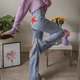 Lightweight denim with red stars
