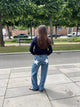 Lightweight denim with white stars