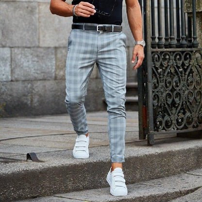 Karierte Chino Hose Für Herren