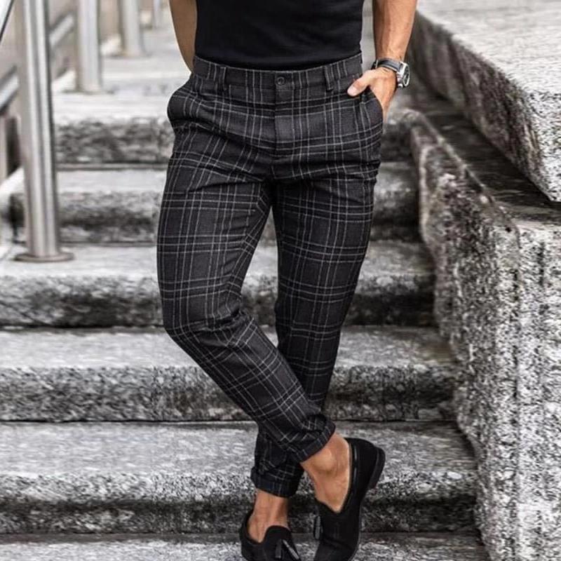 Karierte Chino Hose Für Herren