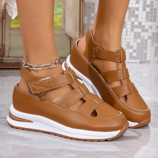 Keilsandalen für Damen mit geschlossenem Zeh 