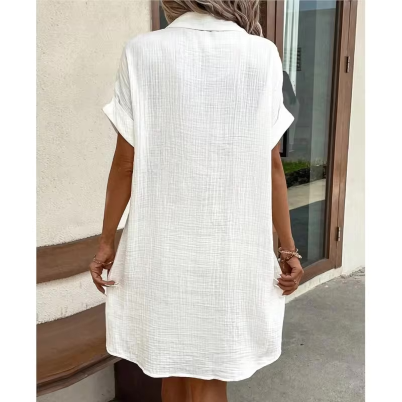 Kleid für Damen mit kurzem Ärmel und klassischem Design