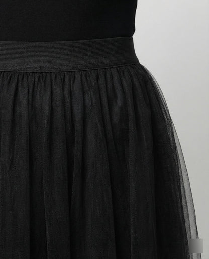 Abito midi aderente a maniche lunghe da donna | Gonna trasparente