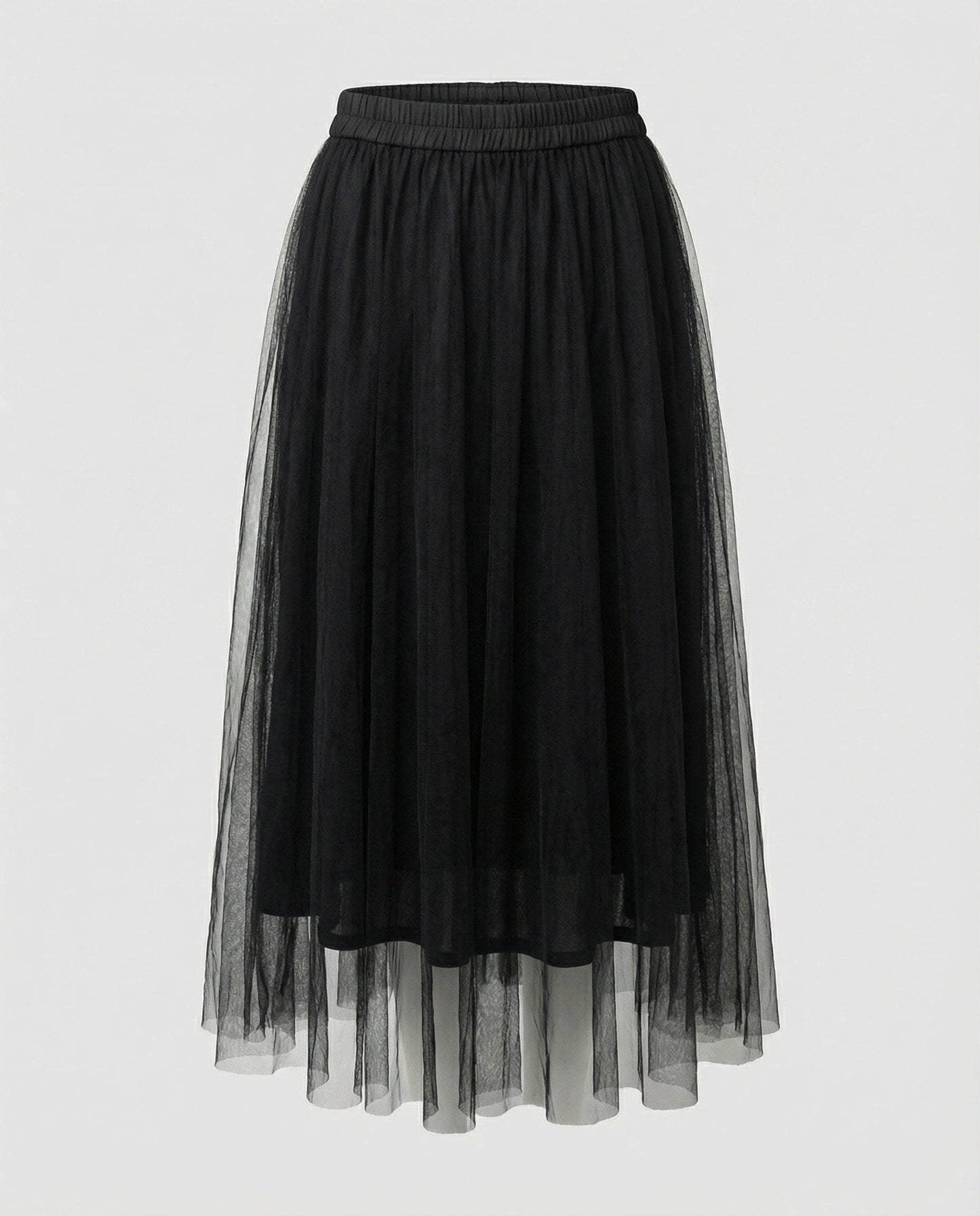 Abito midi aderente a maniche lunghe da donna | Gonna trasparente