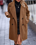 Lange Teddyfleece-Mantel
