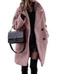 Lange Teddyfleece-Mantel