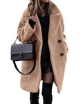 Lange Teddyfleece-Mantel
