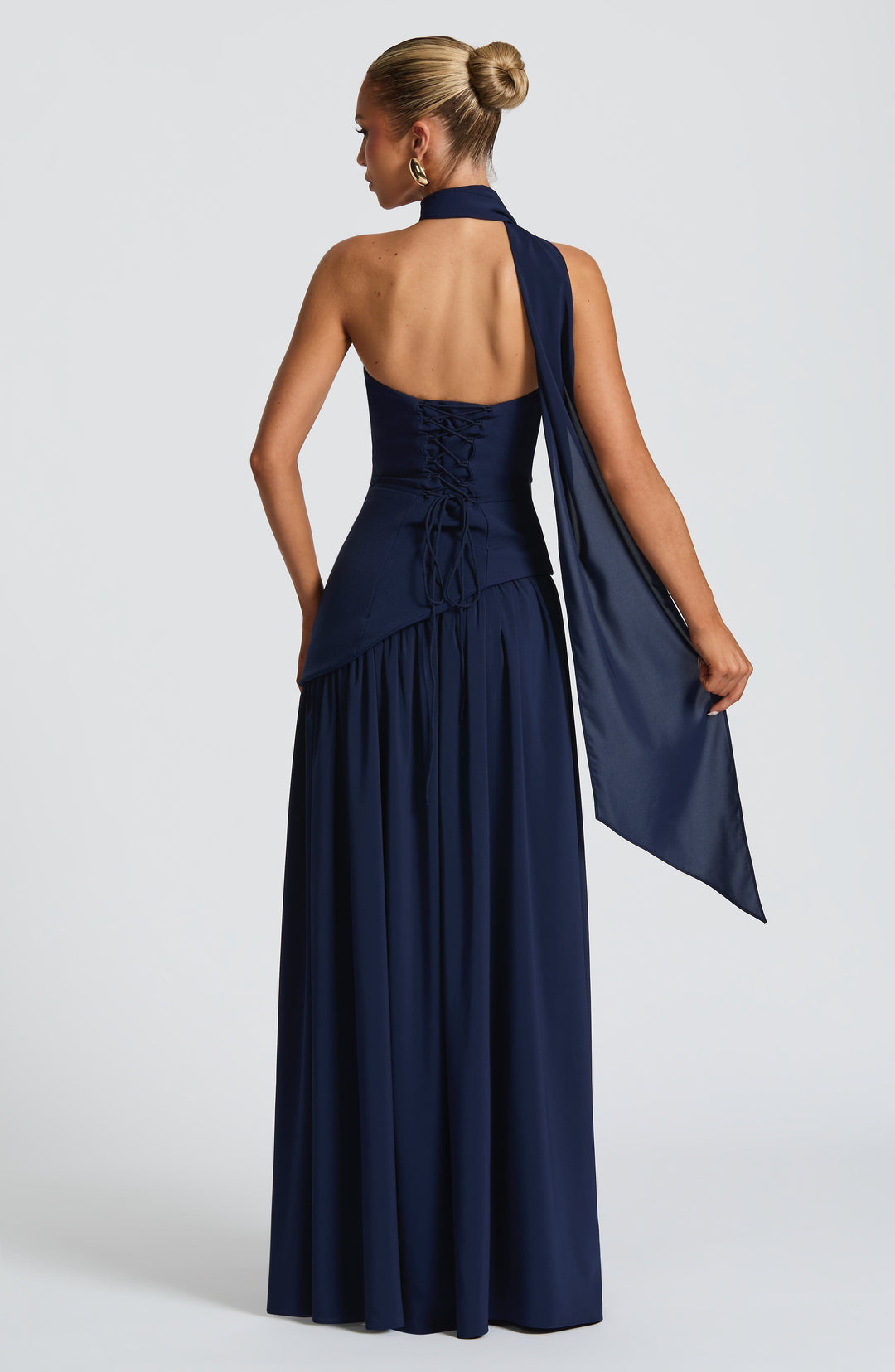 Damen Ärmelloses Kleid Mit Bardot Ausschnitt Hohem Schlitz | Lang