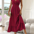 Maxikleid Damen | Fließender Sommertraum mit eleganter Taille | Clara